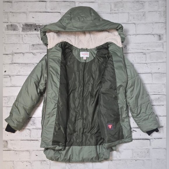 Joe Fresh Green Puffer Coat with Sherpa Lined Hood - Picture 7 of 11